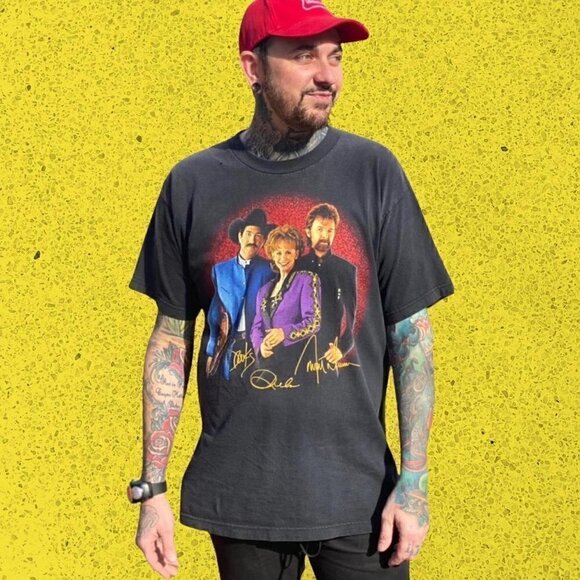 Brooks and Dunn with Reba country music rap t shirt - Picture 4 of 6